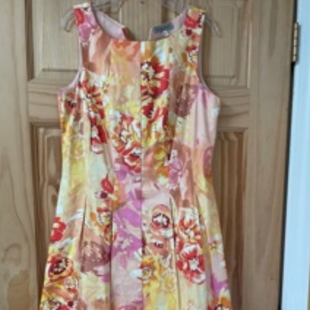 Yellow Floral Print Dress